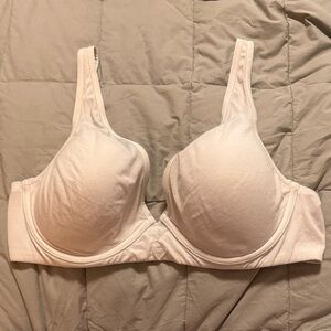 Thirdlove 24/7 Cream Cotton Plunge Bra 38C